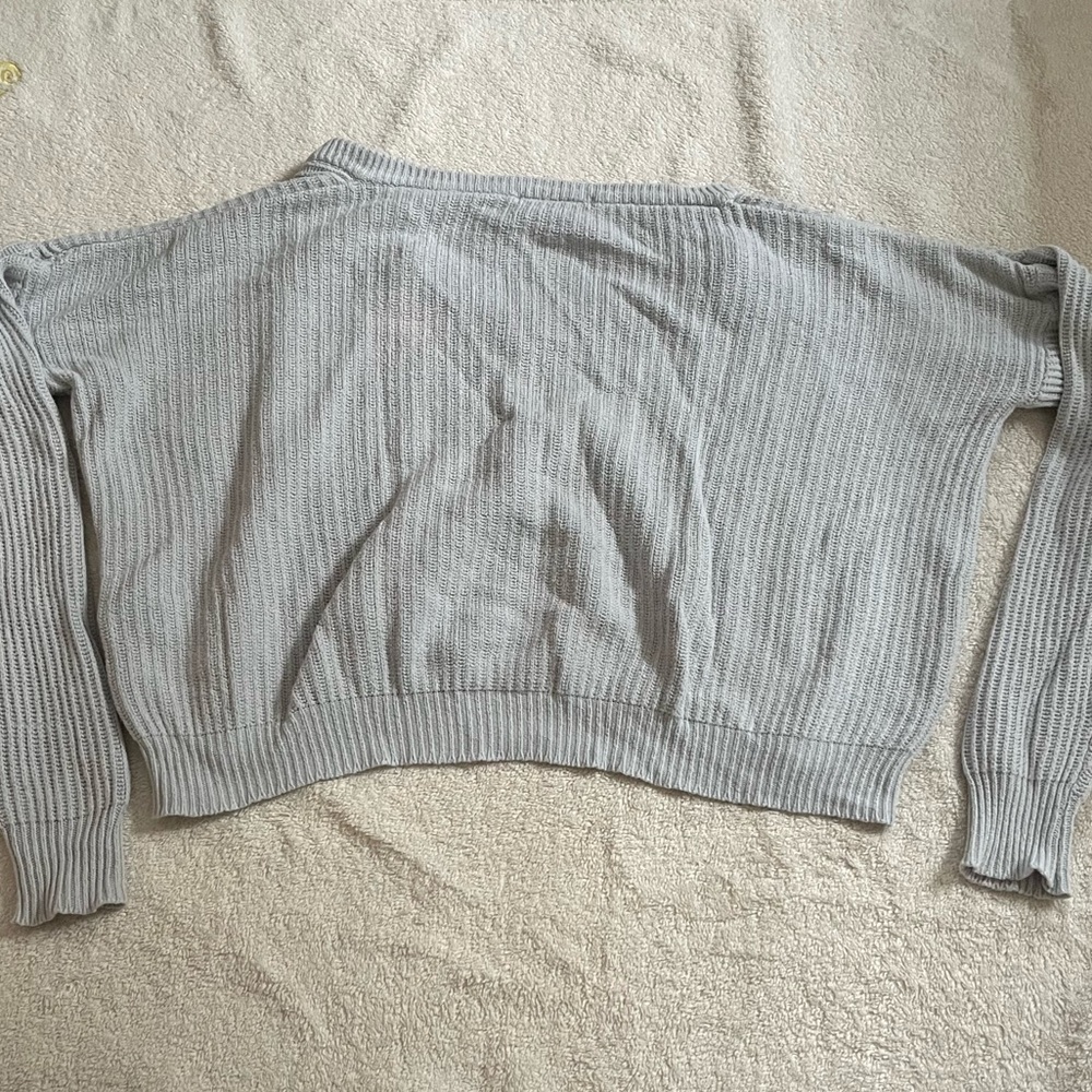brandy melville blue cropped sweater